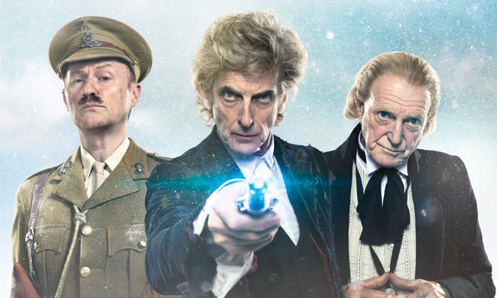 Mark Gatiss, Peter Capaldi and David Bradley star in 'Twice Upon A Time'