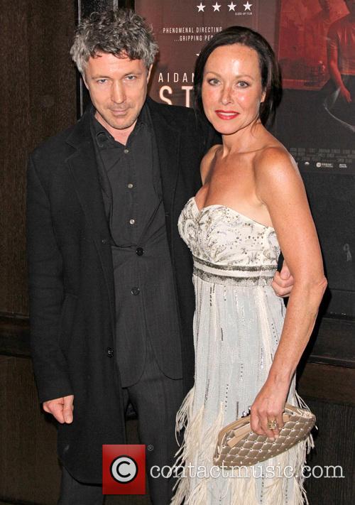 Aidan Gillen and Amanda Mealing